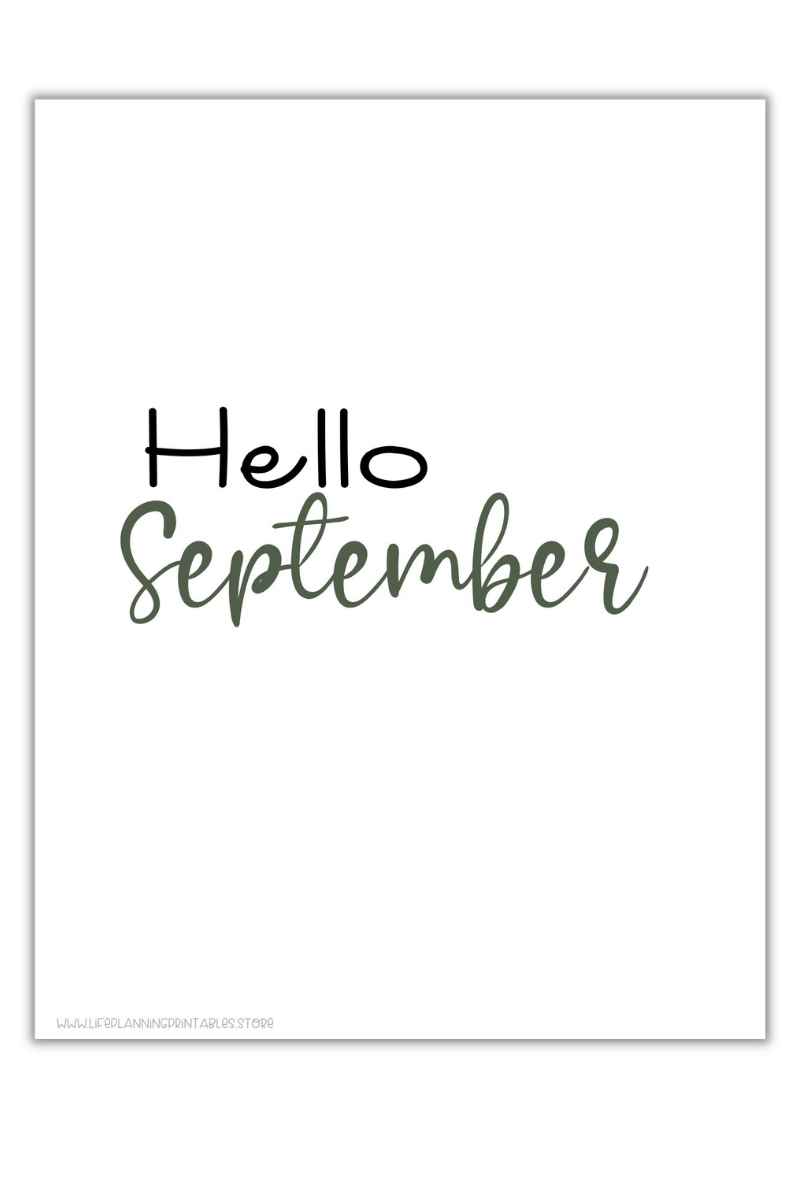 Free September Calendar Printables Life Planning Printables